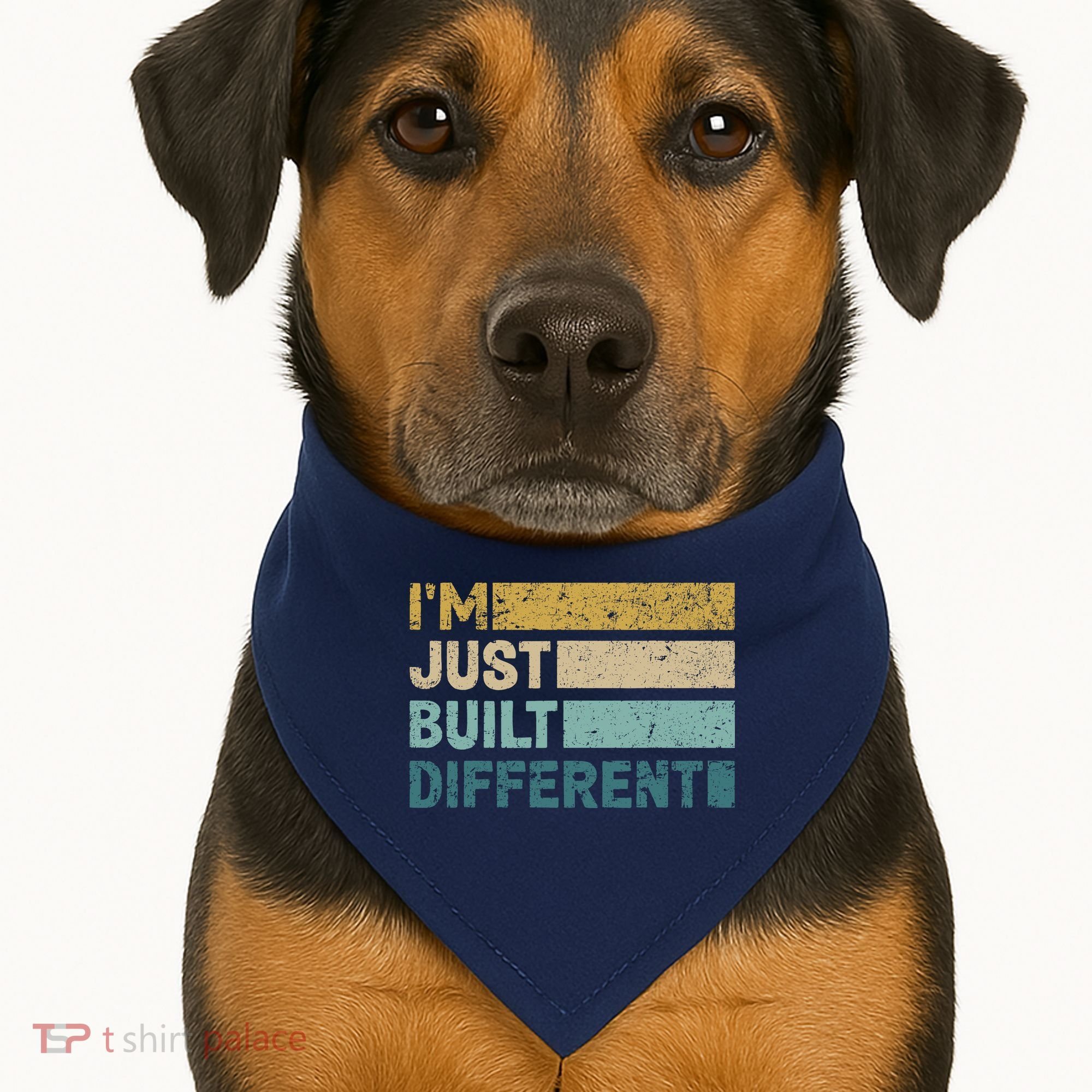 IM Just Built Different USA-Made Doggie Bandana
