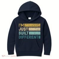 IM Just Built Different Kids Hoodie thumb 0