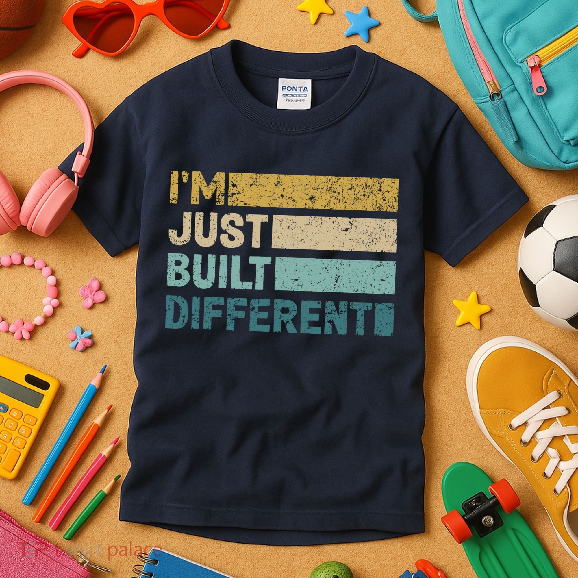 IM Just Built Different Kids T-Shirt