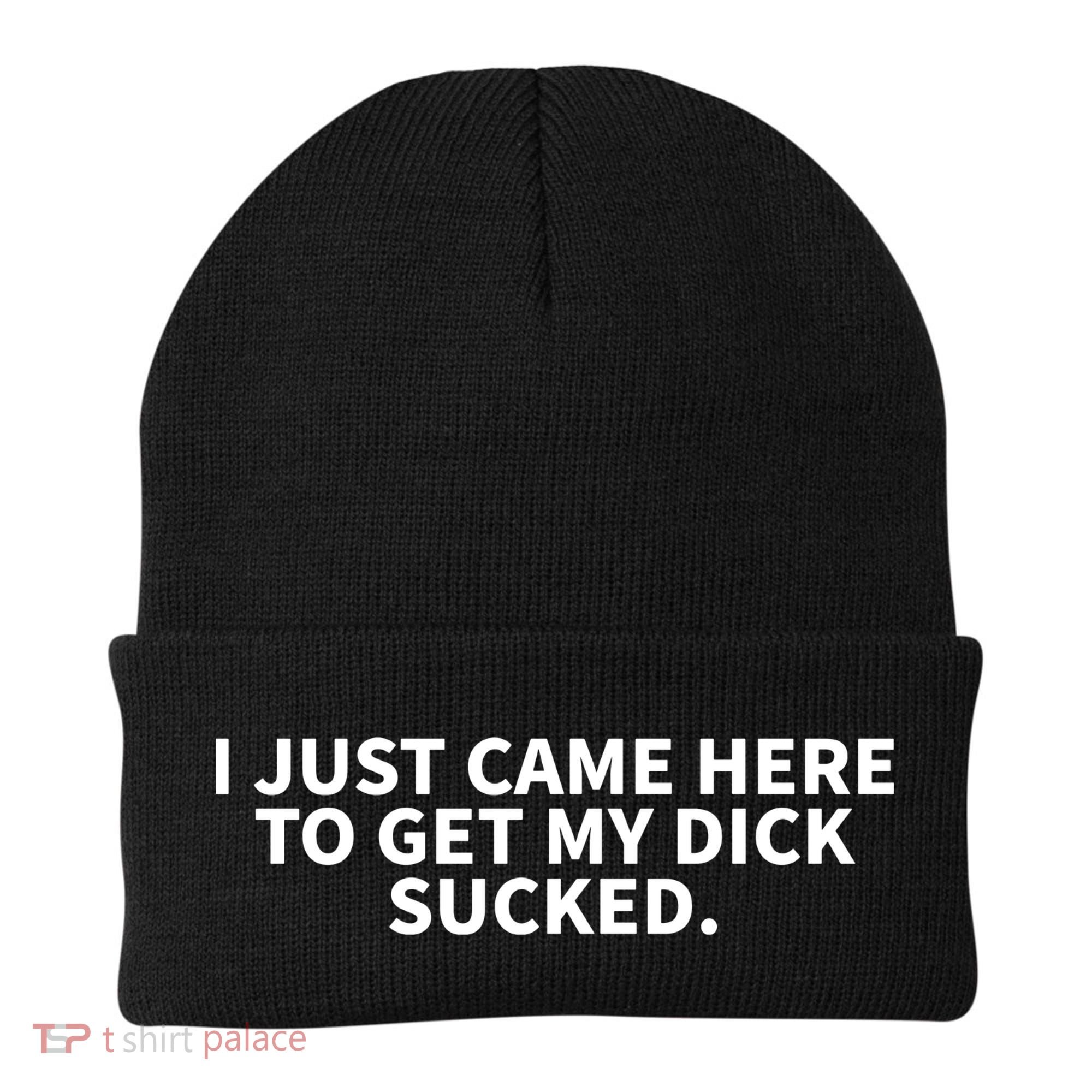 I Just Came Here To Get My Dick Sucked Funny Saying Beanie