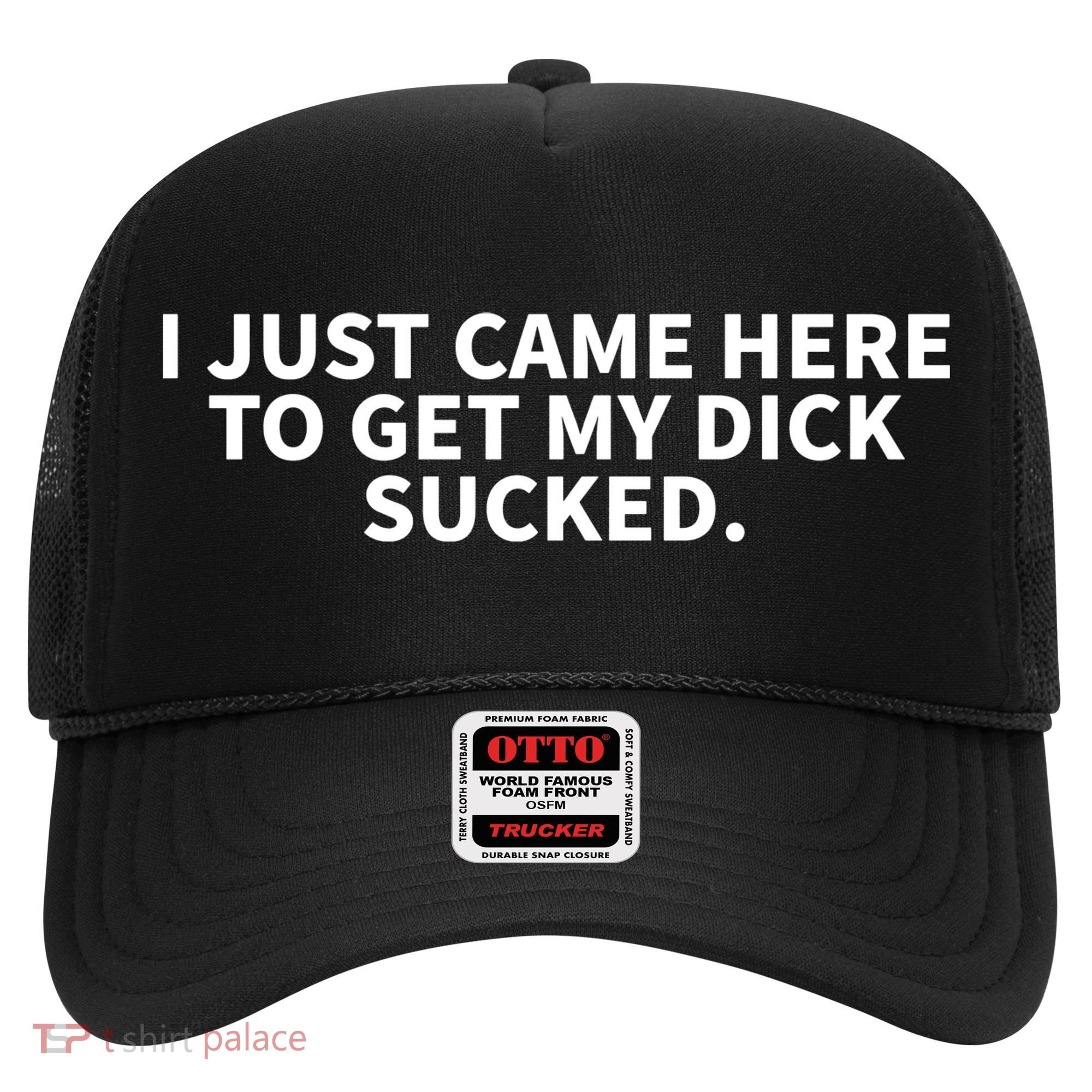 I Just Came Here To Get My Dick Sucked Funny Saying Hat