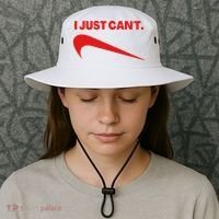 I Just Can't Funny Humor Spoof Parody Slogan Bucket Hat thumb 3