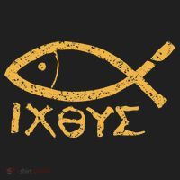 Ichthys Jesus Christ Son Of God Savior Ancient Fish Symbol Golf Towel thumb 3
