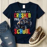 I Just Crushed Preschool Monster Truck Graduation PreK Women's T-Shirt thumb 3
