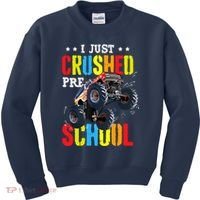 I Just Crushed Preschool Monster Truck Graduation PreK Kids Sweatshirt thumb 0