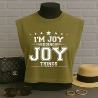 Im Joy Doing Joy Things Garment-Dyed Women's Muscle Tee thumb 3