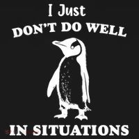 I Just Dont Do Well In Situations Funny Penguin Toddler Hoodie thumb 2