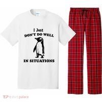 I Just Dont Do Well In Situations Funny Penguin Pajama Set thumb 0