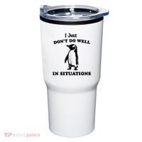 I Just Dont Do Well In Situations Funny Penguin Tumbler thumb 0