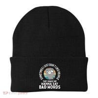 I Just DonT Like People They Make Me Wanna Say Bad Words Beanie thumb 0