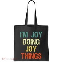 IM Joy Doing Joy Things Personalized First Name Gift Tote Bag thumb 0