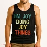 IM Joy Doing Joy Things Personalized First Name Gift Tank Top thumb 3