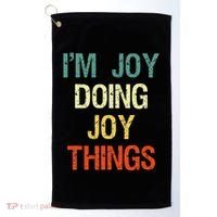 IM Joy Doing Joy Things Personalized First Name Gift Golf Towel thumb 0