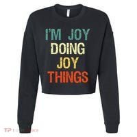 IM Joy Doing Joy Things Personalized First Name Gift Cropped Pullover Crew thumb 0