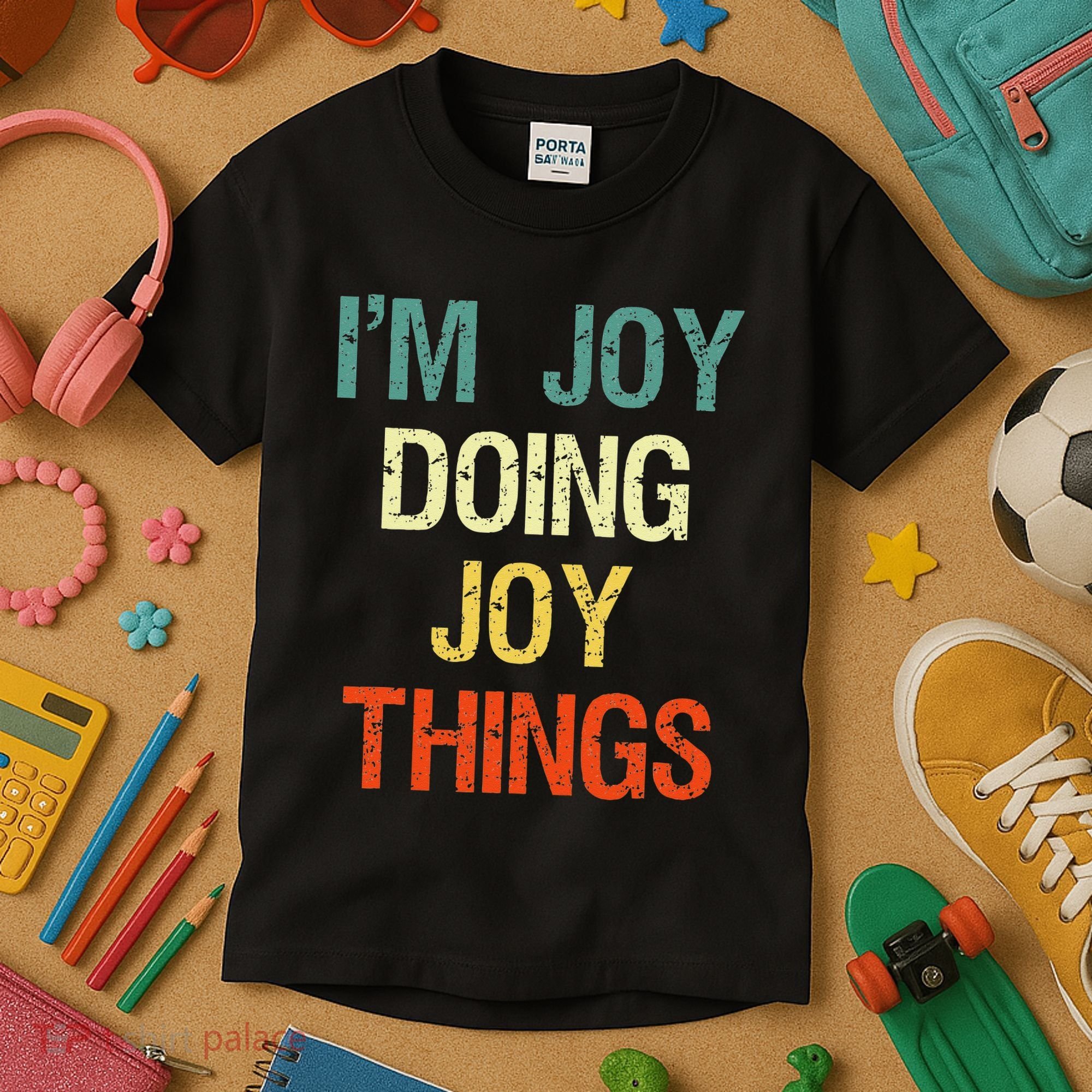IM Joy Doing Joy Things Personalized First Name Gift Kids T-Shirt