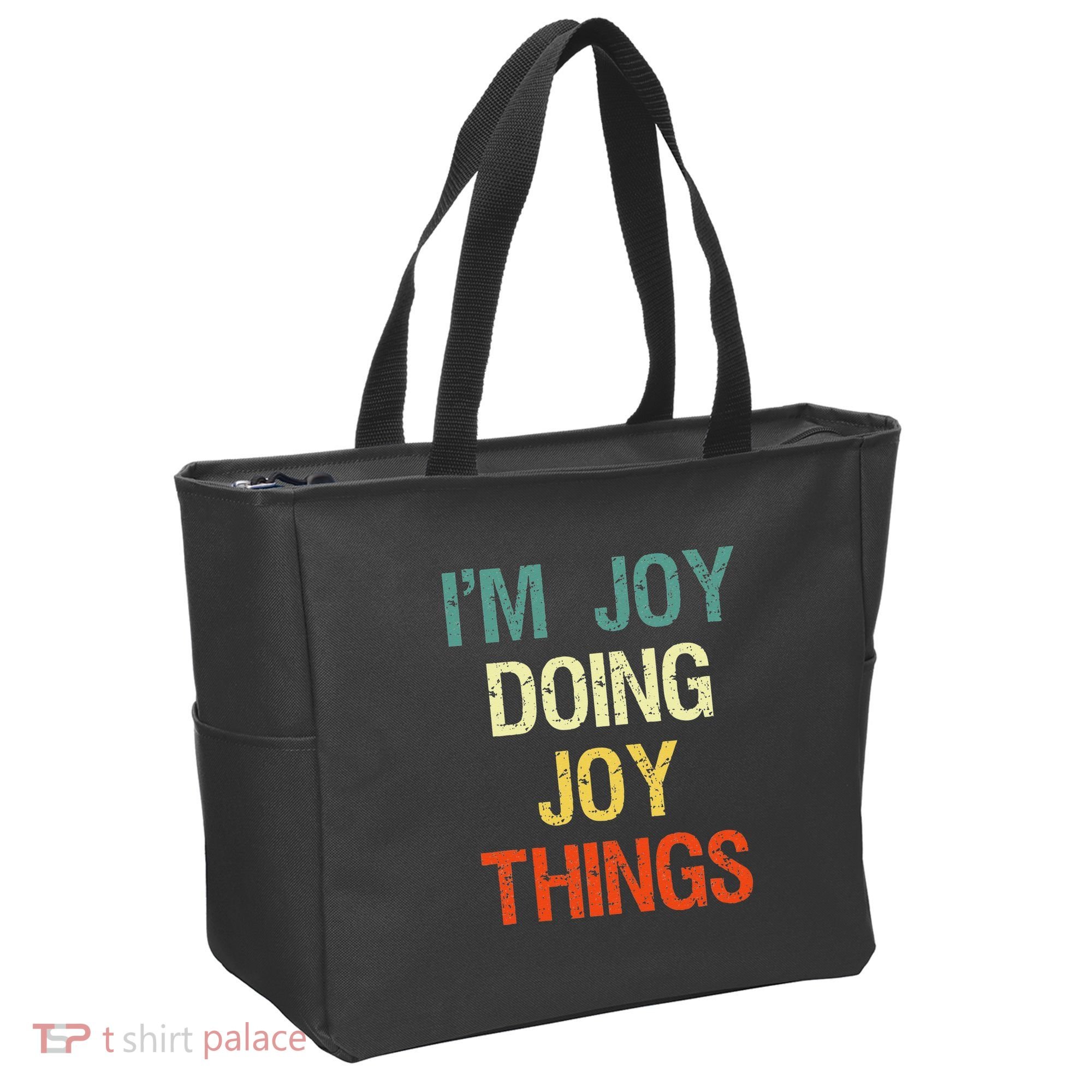 IM Joy Doing Joy Things Personalized First Name Gift Tote Bag