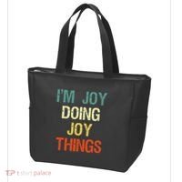 IM Joy Doing Joy Things Personalized First Name Gift Tote Bag thumb 3