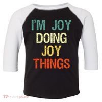 IM Joy Doing Joy Things Personalized First Name Gift Toddler Fine Jersey T-Shirt thumb 0
