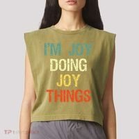 IM Joy Doing Joy Things Personalized First Name Gift Garment-Dyed Women's Muscle Tee thumb 2