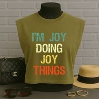 IM Joy Doing Joy Things Personalized First Name Gift Garment-Dyed Women's Muscle Tee thumb 3