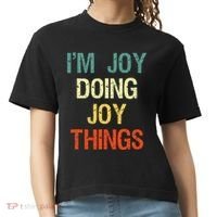 I'M Joy Doing Joy Things Personalized First Name Gift Comfort Colors Boxy T-Shirt thumb 0