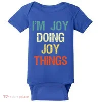 I'M Joy Doing Joy Things Personalized First Name Gift Baby Bodysuit thumb 0