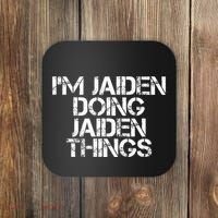 IM Jaiden Doing Jaiden Things Name Funny Birthday Gift Idea Coaster thumb 0