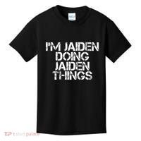 IM Jaiden Doing Jaiden Things Name Funny Birthday Gift Idea Kids T-Shirt thumb 0