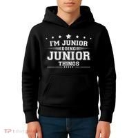 Im Junior Doing Junior Things Kids Hoodie thumb 4