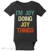 I'M Joy Doing Joy Things Personalized First Name Gift Baby Bodysuit thumb 0