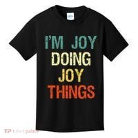 I'M Joy Doing Joy Things Personalized First Name Gift Kids T-Shirt thumb 0