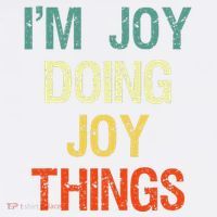 I'M Joy Doing Joy Things Personalized First Name Gift Comfort Colors Garment-Dyed Hooded Sweatshirt thumb 2