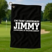 I'm Jimmy Doing Jimmy Things Funny Personalized Name Golf Towel thumb 1