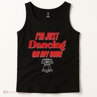 I'm Just Dancing On My Own Philadelphia Baseball Fan Tank Top thumb 2