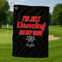 I'm Just Dancing On My Own Philadelphia Baseball Fan Golf Towel thumb 1