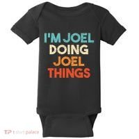 I'm Joel Doing Joel Things Funny First Name Joel Baby Bodysuit thumb 0