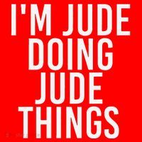 I'M JUDE DOING JUDE THINGS Funny Birthday Name Gift Idea Santa Hat thumb 1