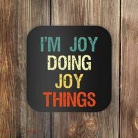 IM Joy Doing Joy Things Personalized First Name Gift Coaster thumb 0