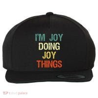 IM Joy Doing Joy Things Personalized First Name Gift Wool Snapback Cap thumb 0