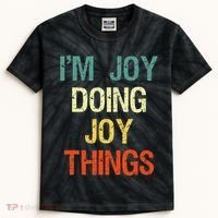 IM Joy Doing Joy Things Personalized First Name Gift Kids Tie-Dye T-Shirt thumb 0