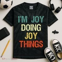 IM Joy Doing Joy Things Personalized First Name Gift Kids Tie-Dye T-Shirt thumb 2