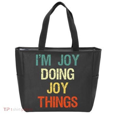 IM Joy Doing Joy Things Personalized First Name Gift Tote Bag
