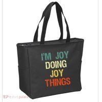 IM Joy Doing Joy Things Personalized First Name Gift Tote Bag thumb 2