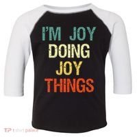 IM Joy Doing Joy Things Personalized First Name Gift Toddler Fine Jersey T-Shirt thumb 0