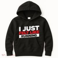I Just Felt Like Running Runners Funny Cross A Country Kids Hoodie thumb 0