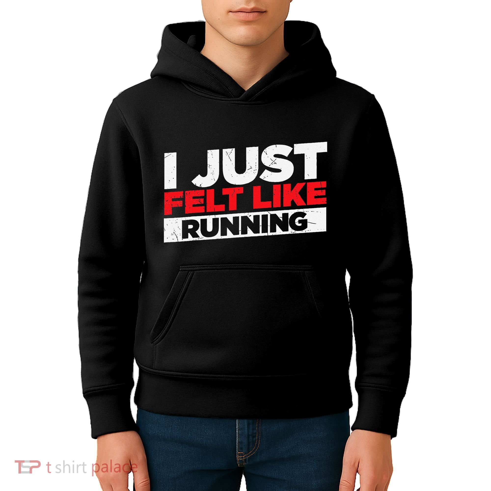 I Just Felt Like Running Runners Funny Cross A Country Kids Hoodie