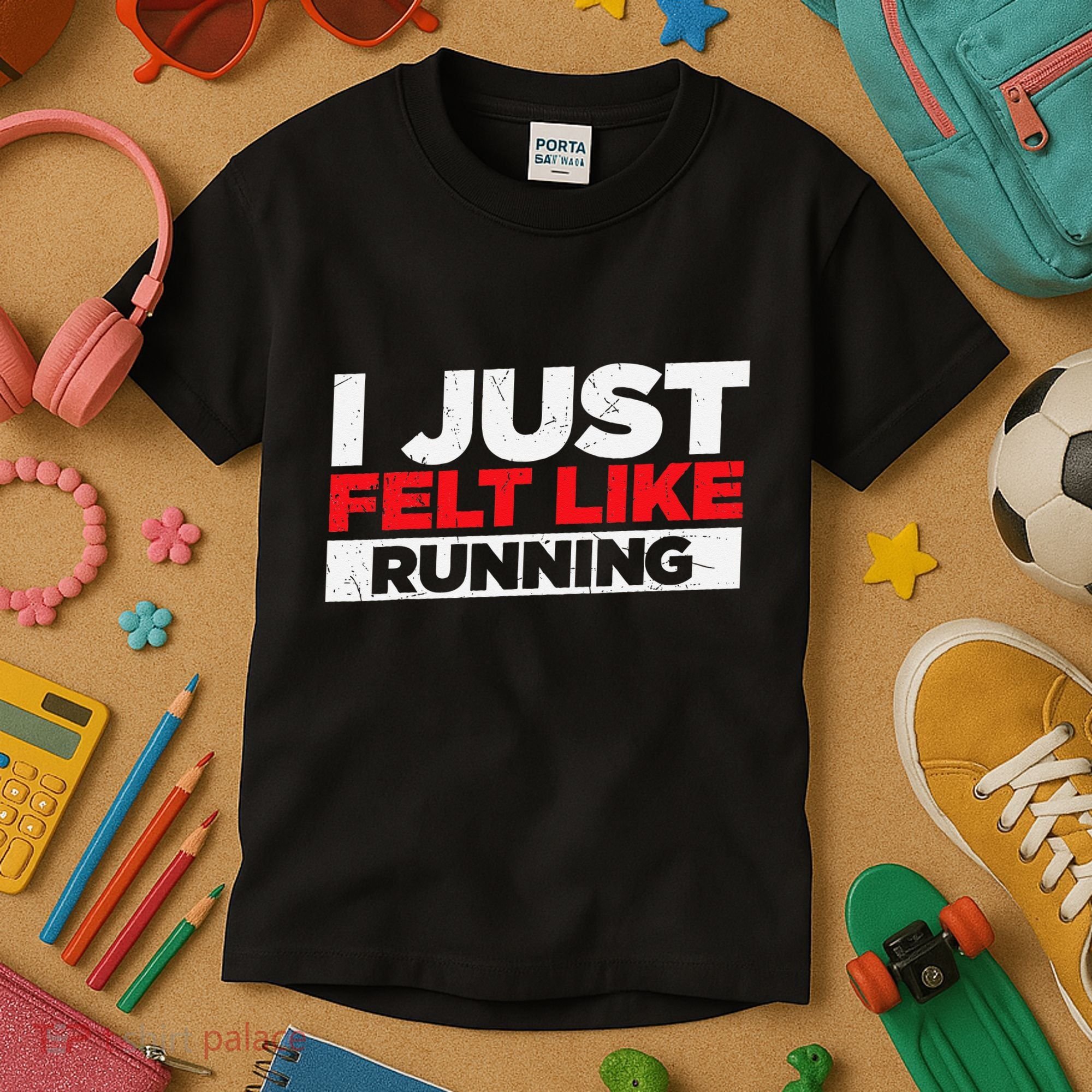 I Just Felt Like Running Runners Funny Cross A Country Kids T-Shirt