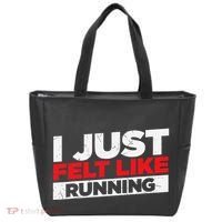I Just Felt Like Running Runners Funny Cross A Country Tote Bag thumb 0