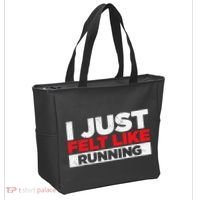 I Just Felt Like Running Runners Funny Cross A Country Tote Bag thumb 2