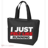 I Just Felt Like Running Runners Funny Cross A Country Tote Bag thumb 3